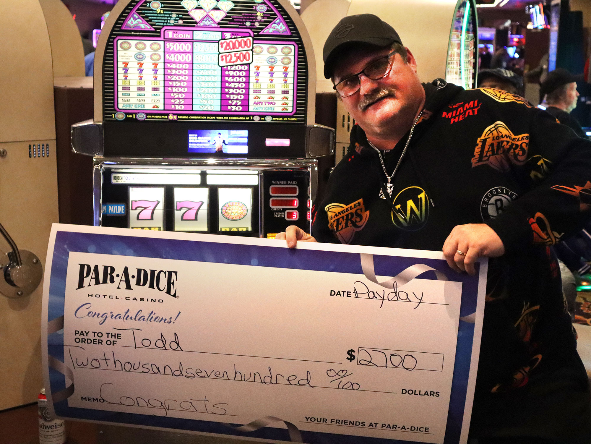 Todd D winner of $2,700