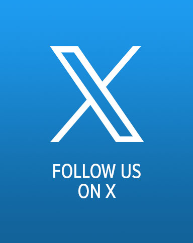 follow us on x (formerly twitter) logo and text