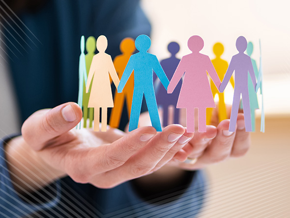 paper people in someone's hands