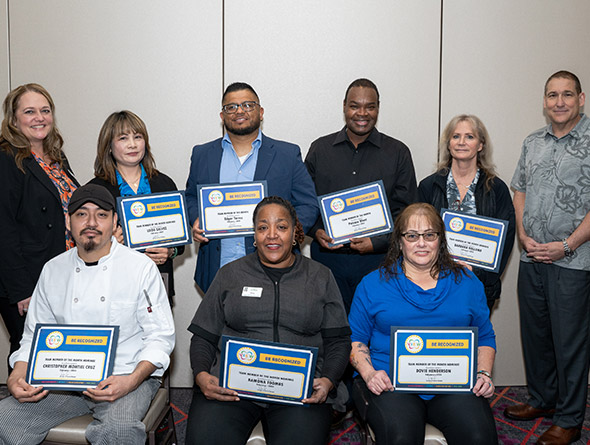 group of employees with awards
