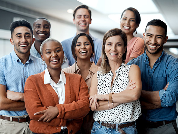 a group of office employees