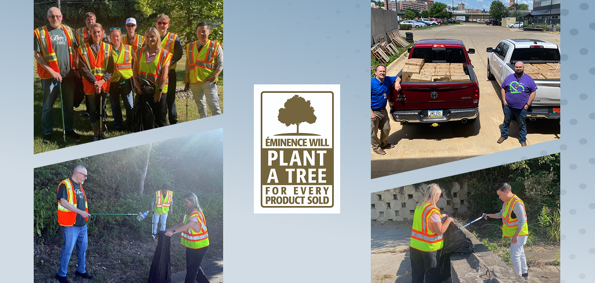 team members helping out charities