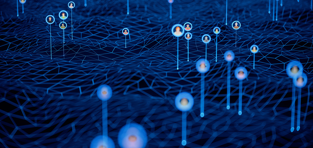team members network concept