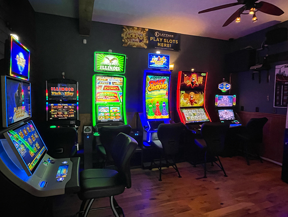 bank of slot machines