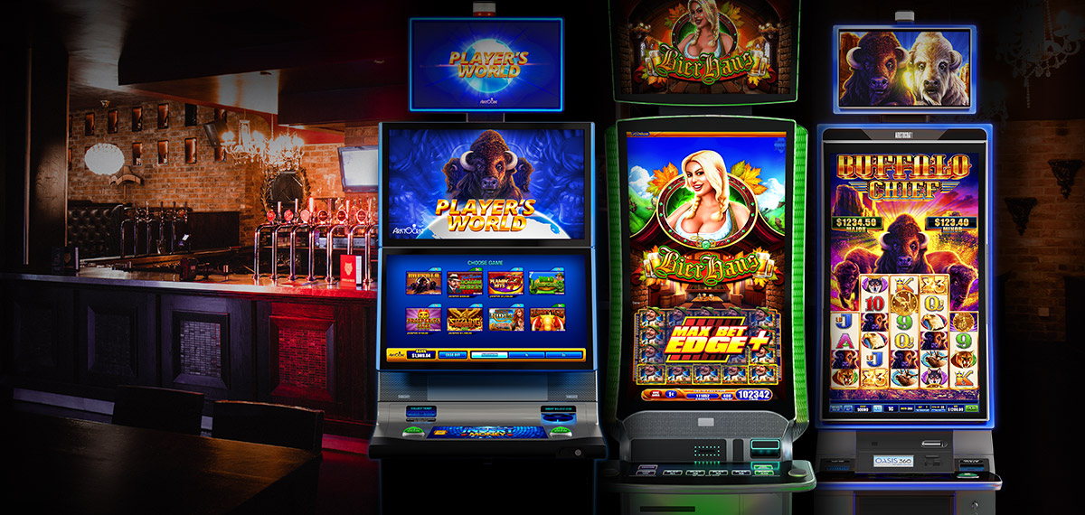 slot machines in a bar