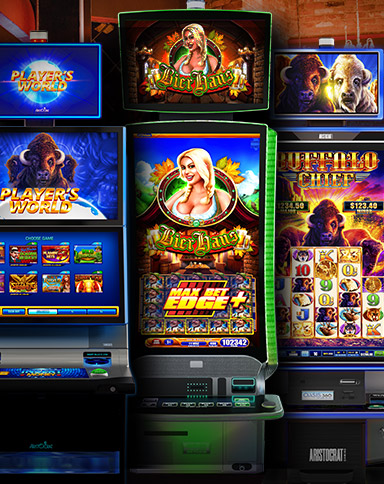 slot machines in a bar