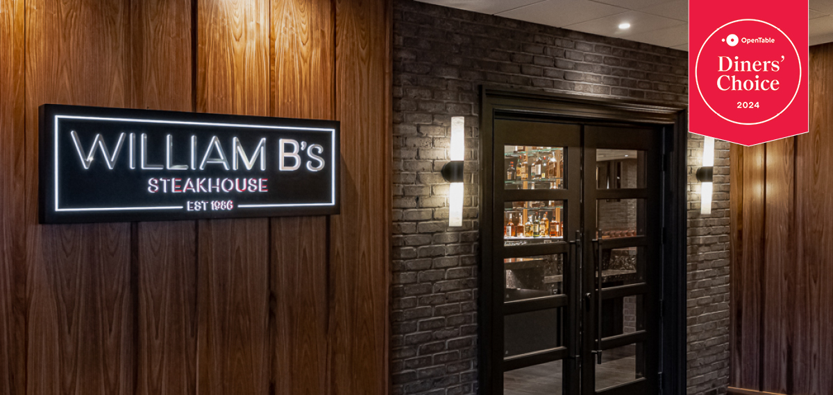 William B's Exterior and Diners' Choice 2024 award logo