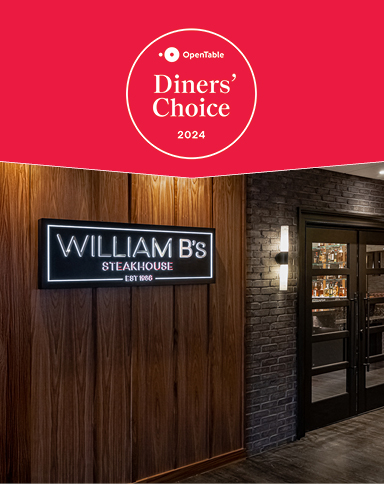 William B's Exterior and Diners' Choice 2024 award logo