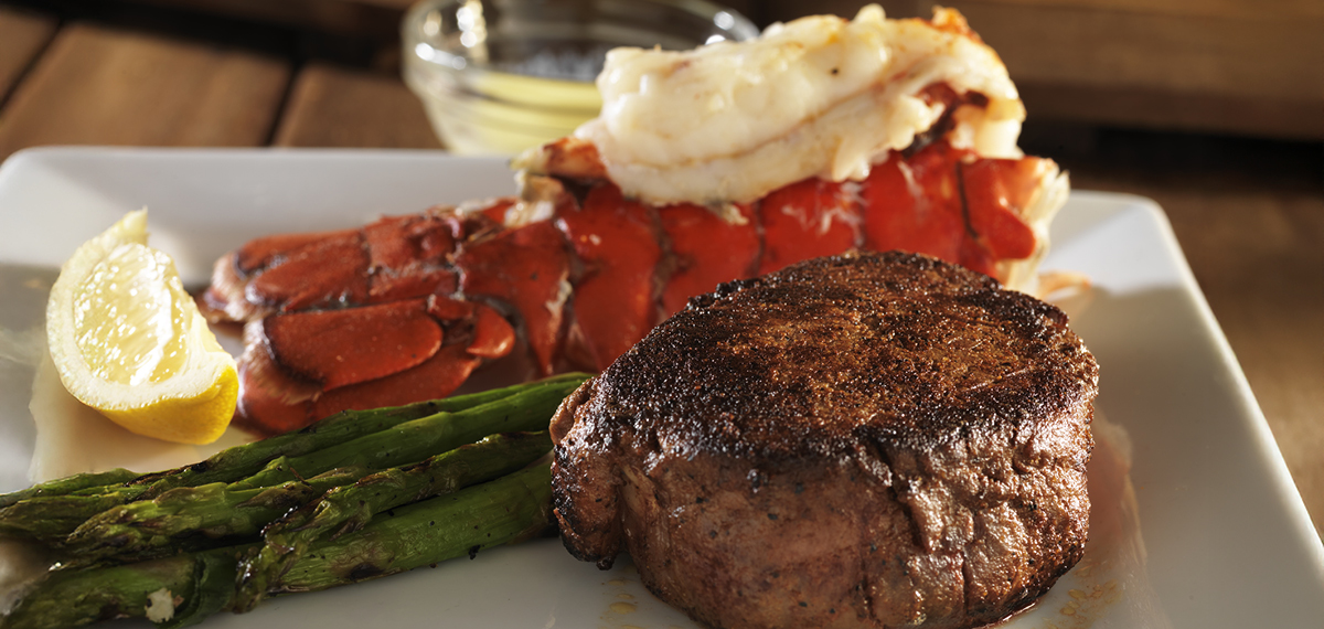 Lobster, Steak, Asparagus