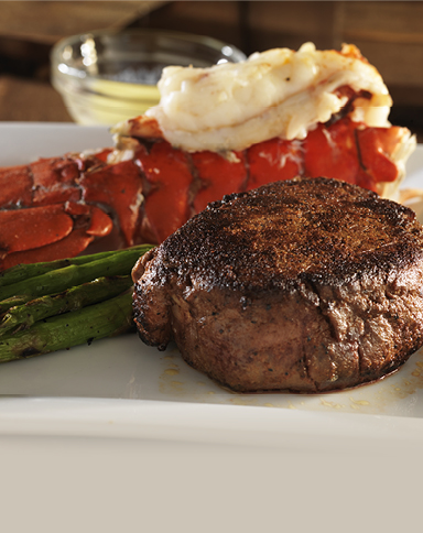 Lobster, Steak, Asparagus