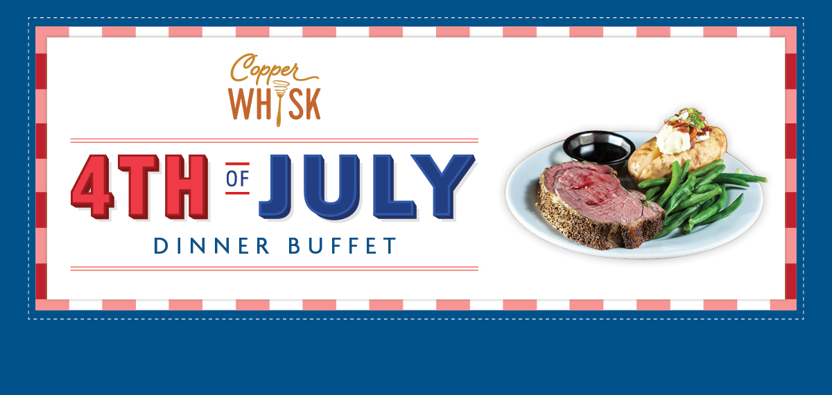 Copper Whisk 4th of July Dinner Buffet