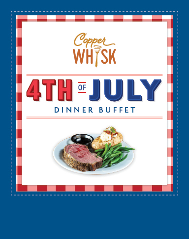 Copper Whisk 4th of July Dinner Buffet