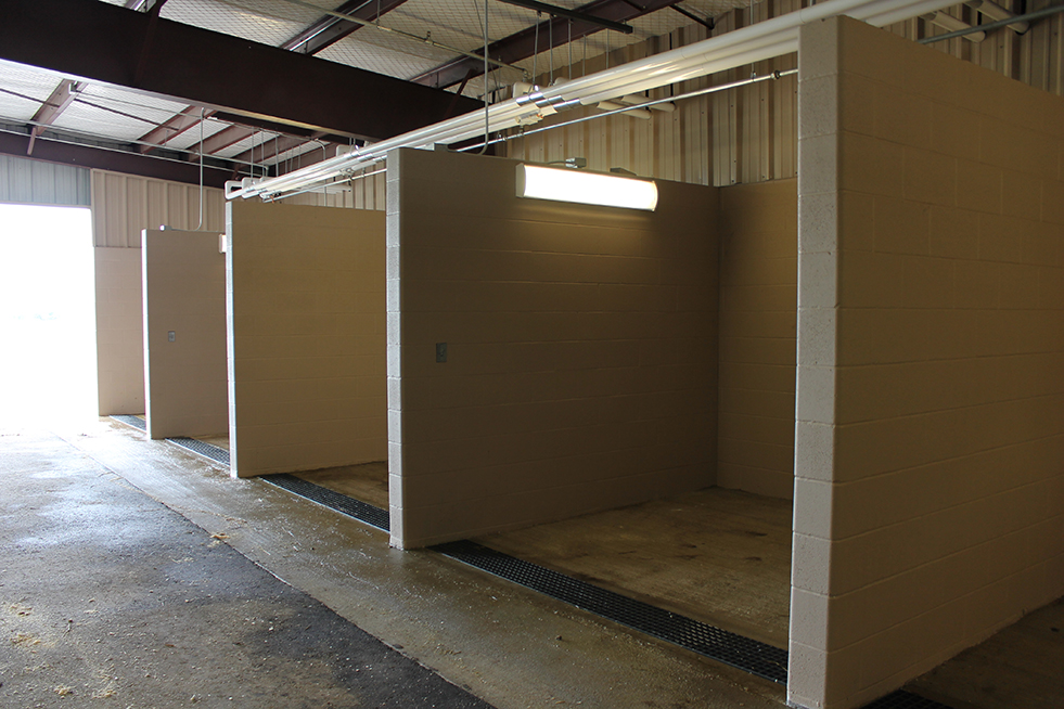 Horse stalls at the Equestrian Pavilion at Kansas Star