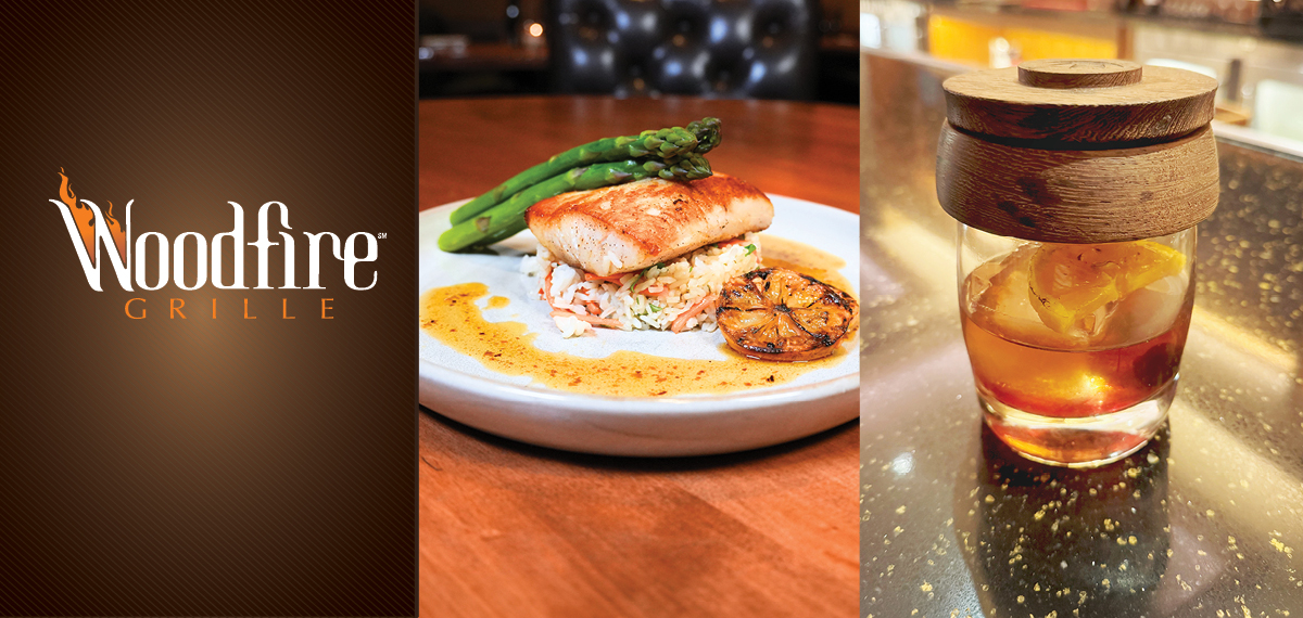 Woodfire Grille August Special - Mahi Mahi with Basmati Rice Pilaf, Asparagus and Lemon Butter Sauce