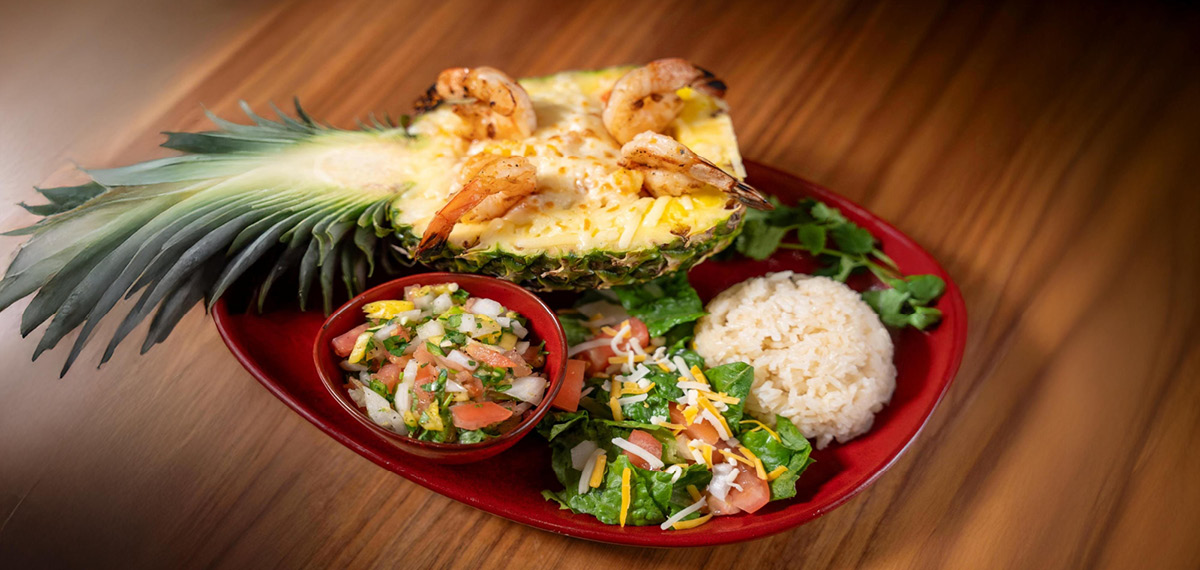 Shrimp Stuffed Pineapple