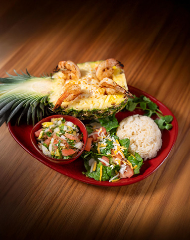 Shrimp Stuffed Pineapple