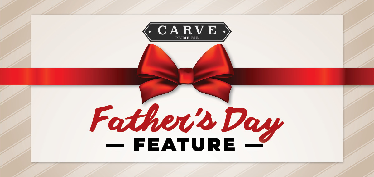 carve logo with a bowtie and father's day feature text