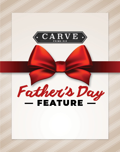 carve logo with a bowtie and father's day feature text