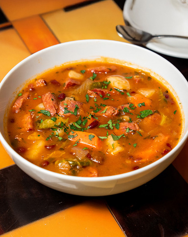 Portuguese Sausage & Cabbage Soup