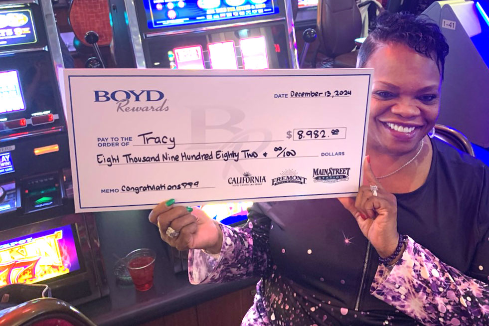Winner Tracy T. $8,982