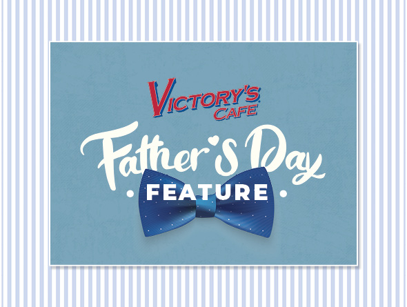victory's father day feature art with tie and logo