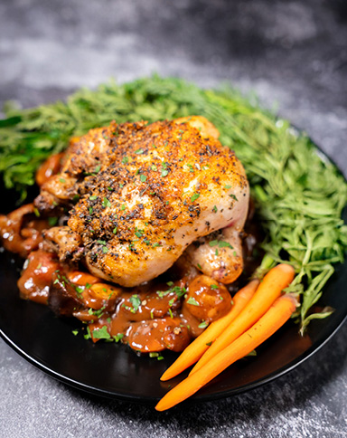 Cornish Game Hen Coq au Vin