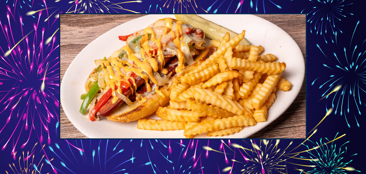Victory's Cafe - 4th of July Hot Link Sandwich