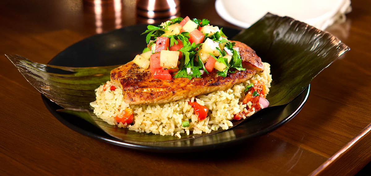 Carve - Grilled Snapper with Watermelon Salsa and Cilantro Rice