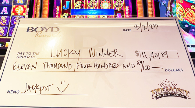Lucky Winner $11,401