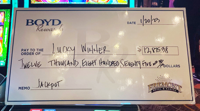Lucky Winner $12,875