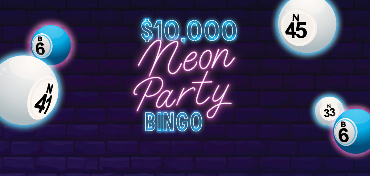 $10,000 Neon Party Bingo