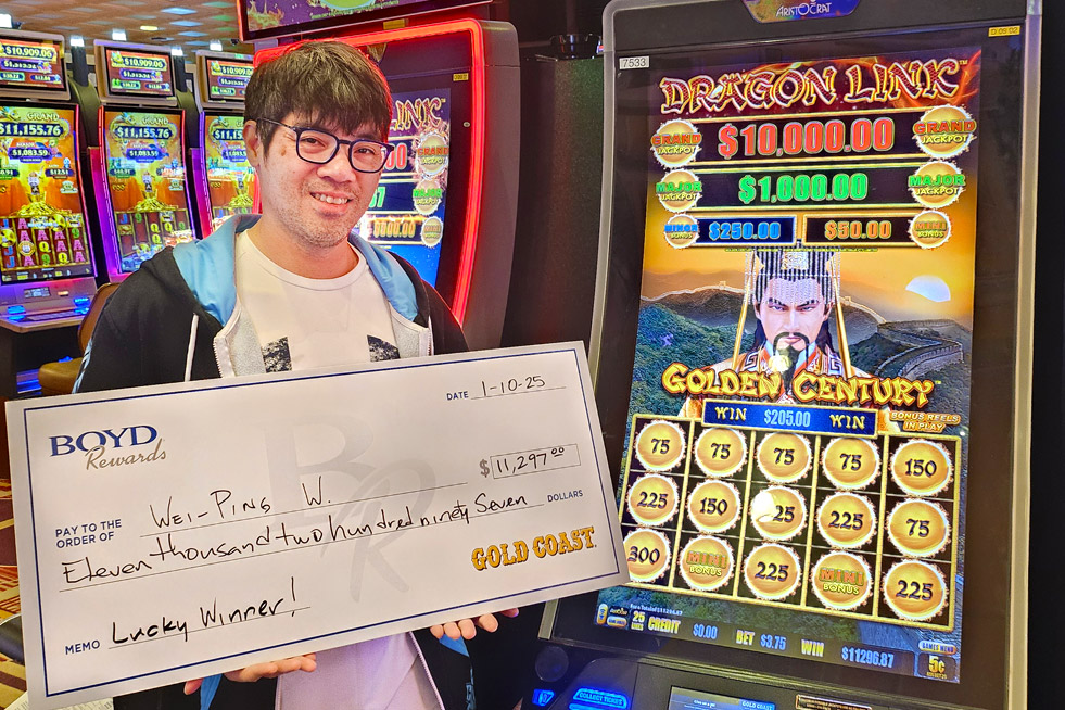 Jackpot Winner Wei-Ping W. $11,297