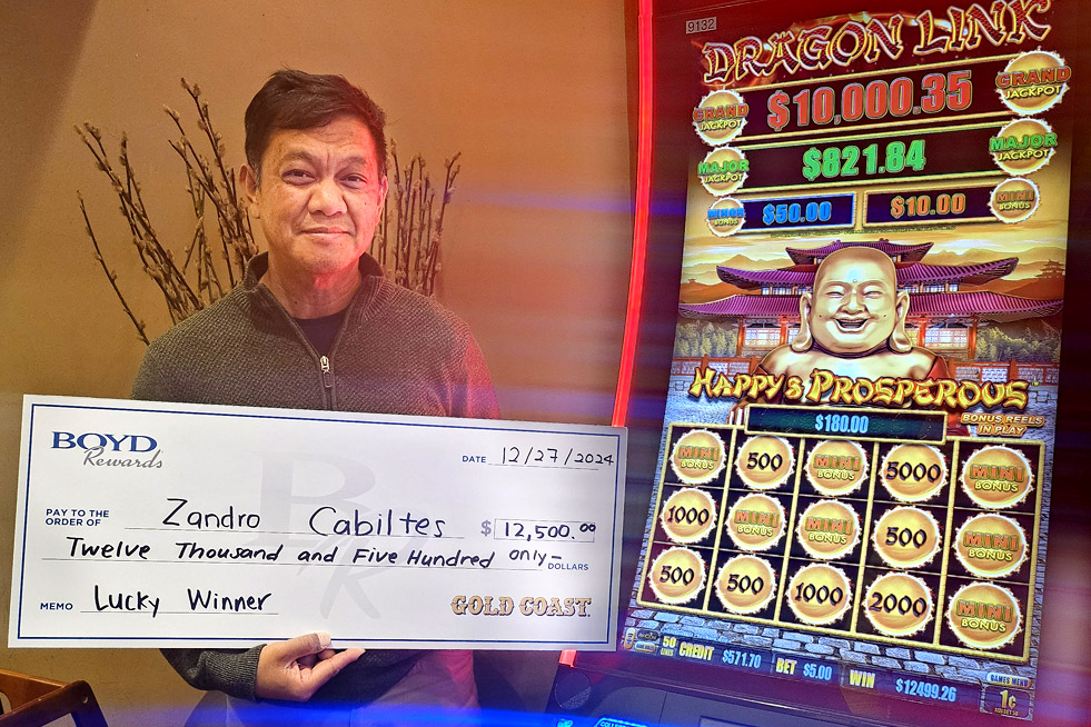 Jackpot Winner Zandro C. $12,500