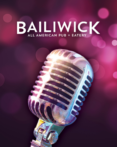 Bailiwick logo with image of old school microphone