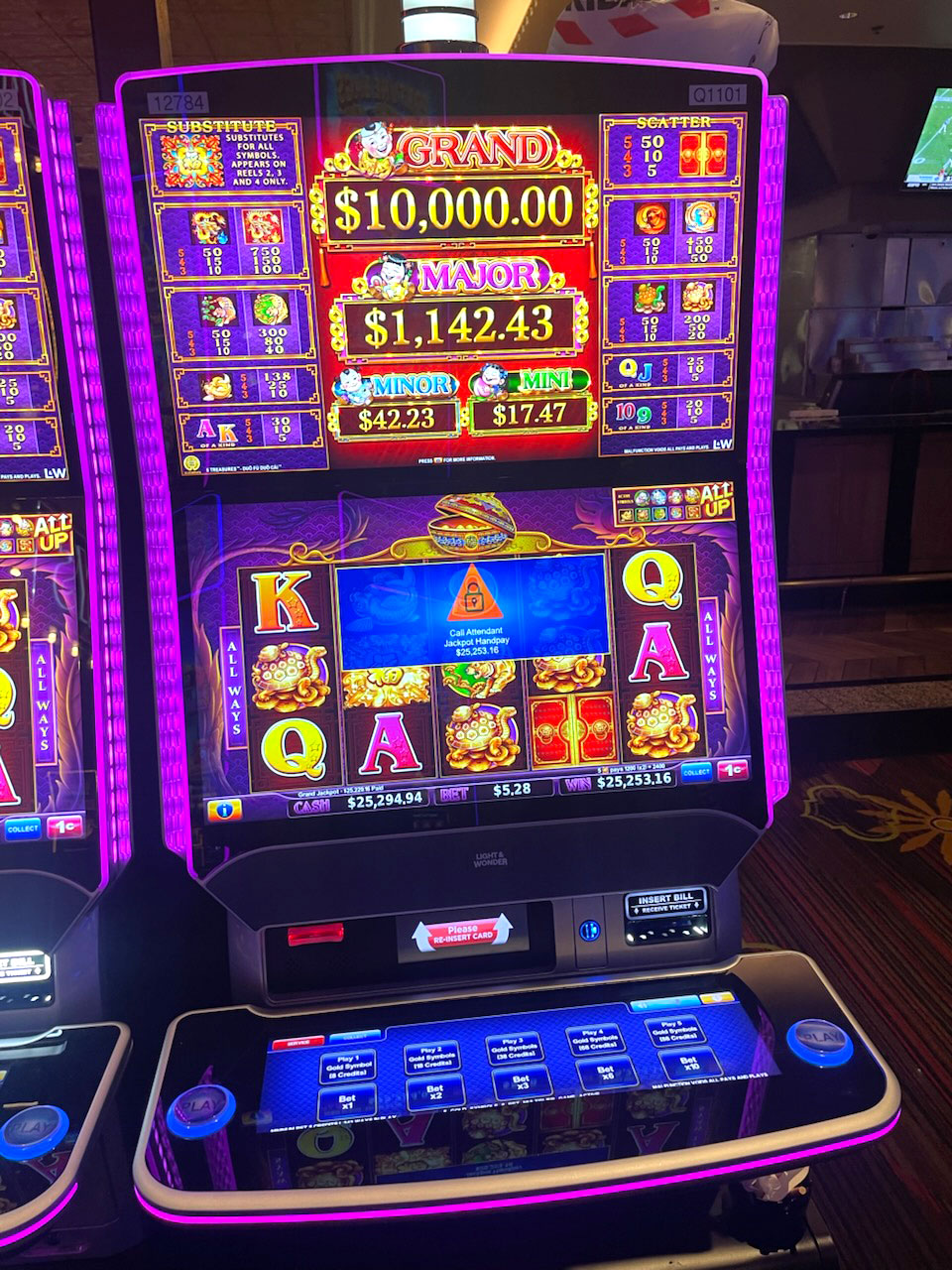 5 Treasures Winner $25,295