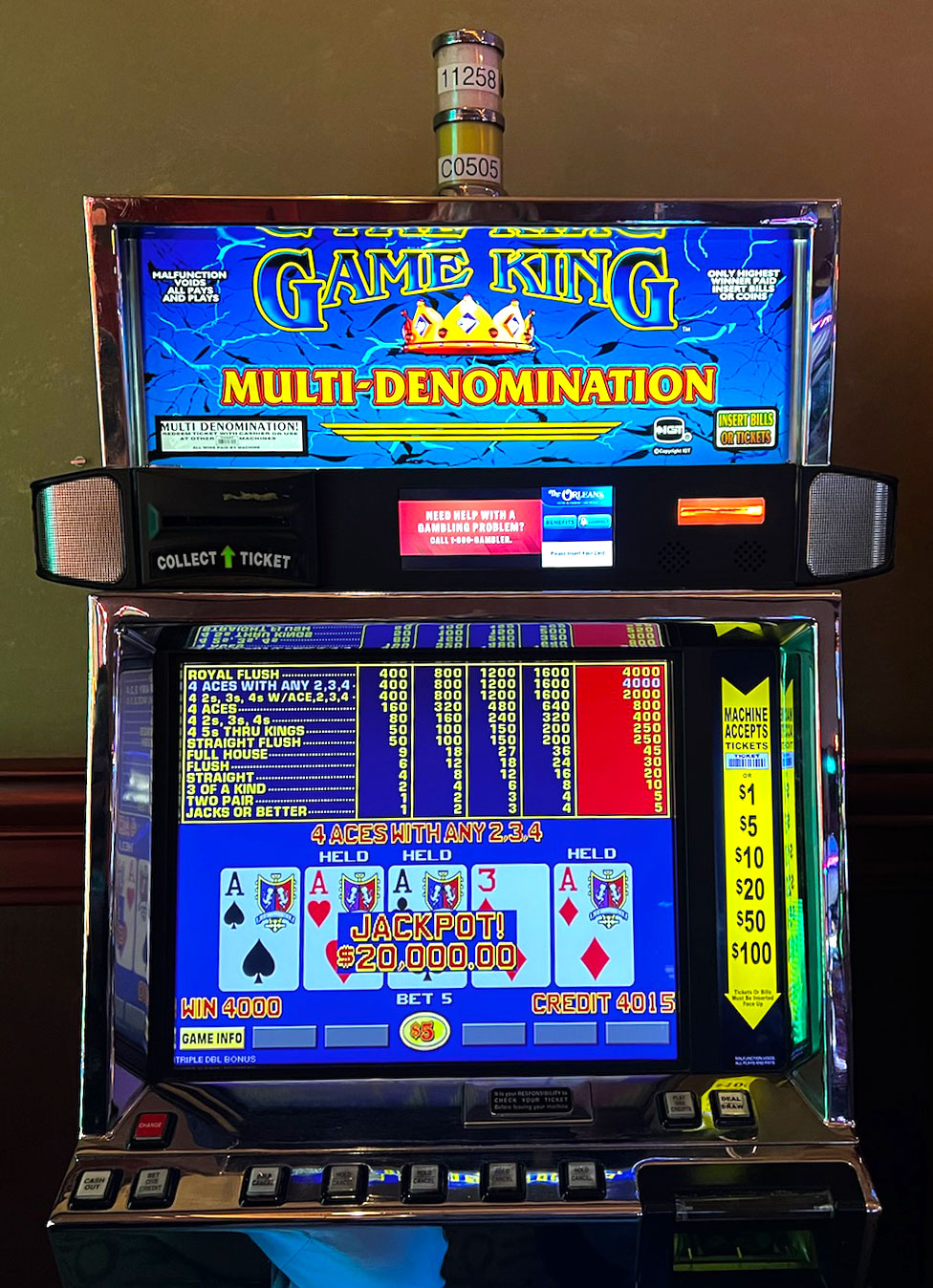 Triple Double Bonus Poker Winner $20,000