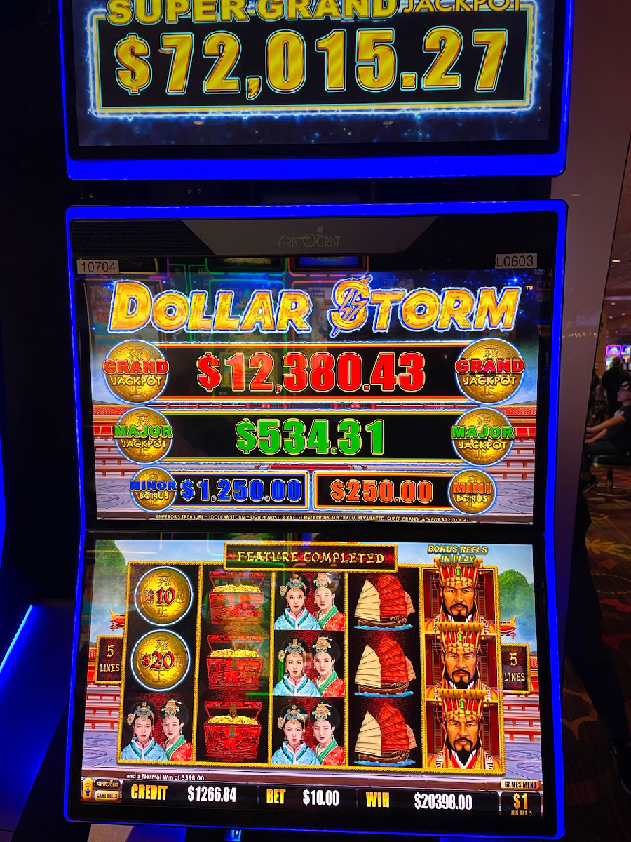 Jackpot Winner Dollar Storm $20,398