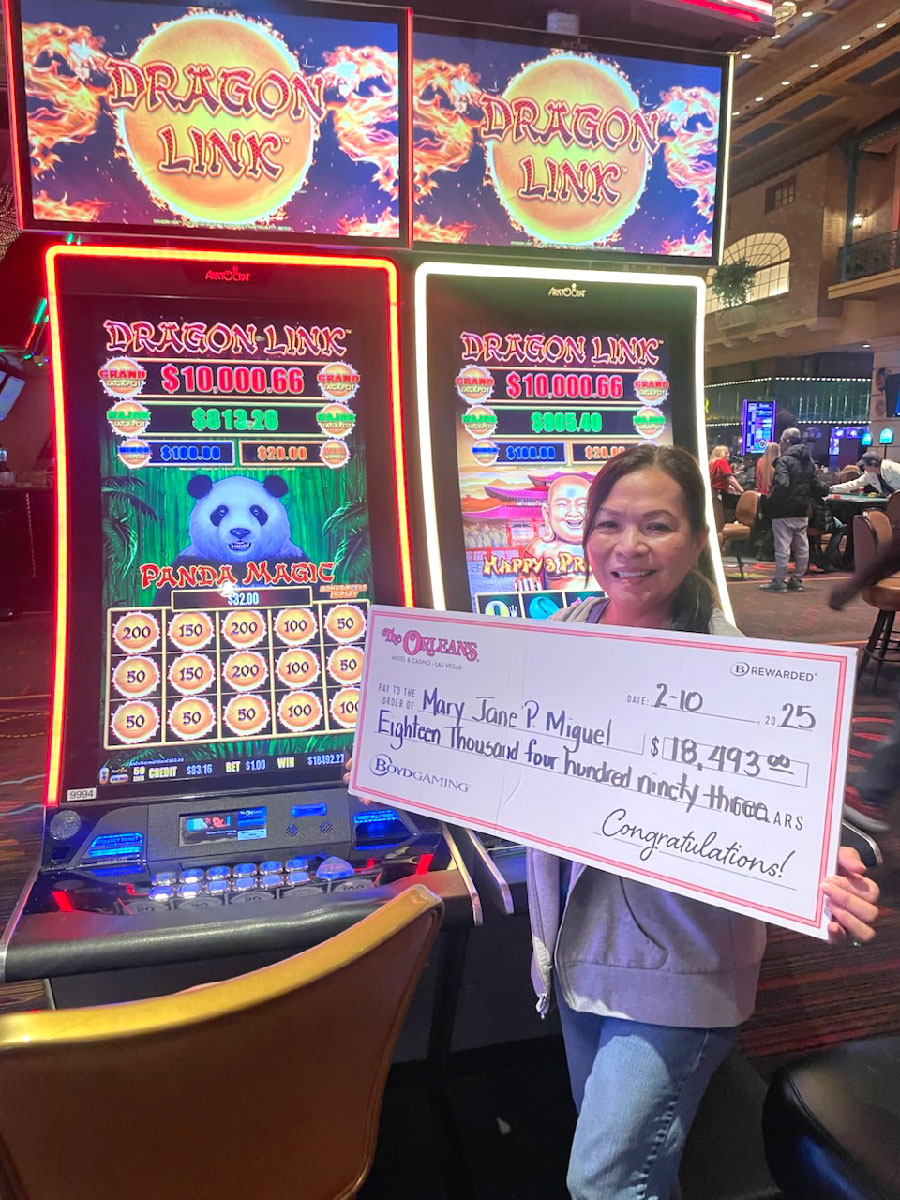 Jackpot Winner Mary Jane M. $18,493