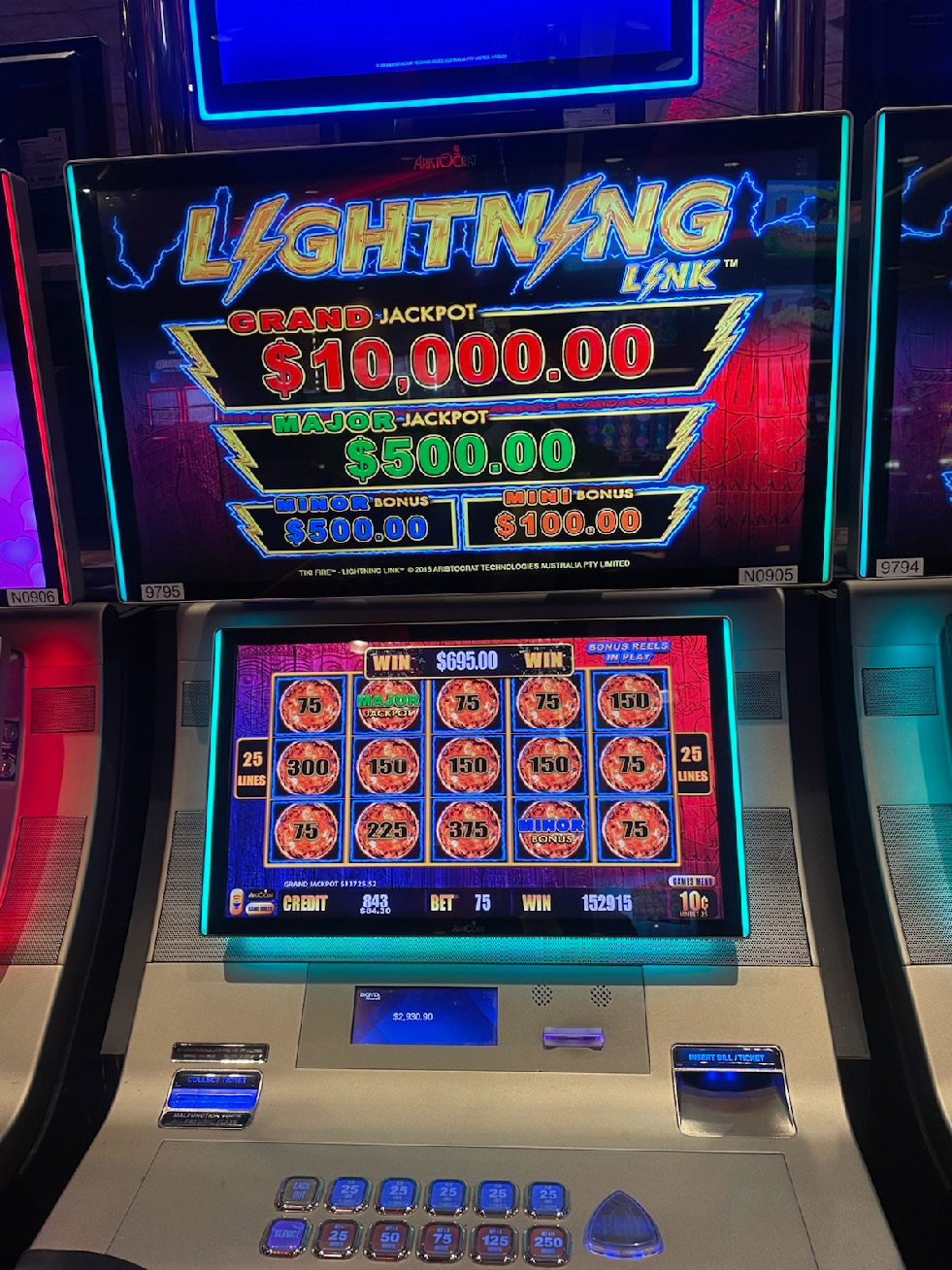 Lightning Link $15,292