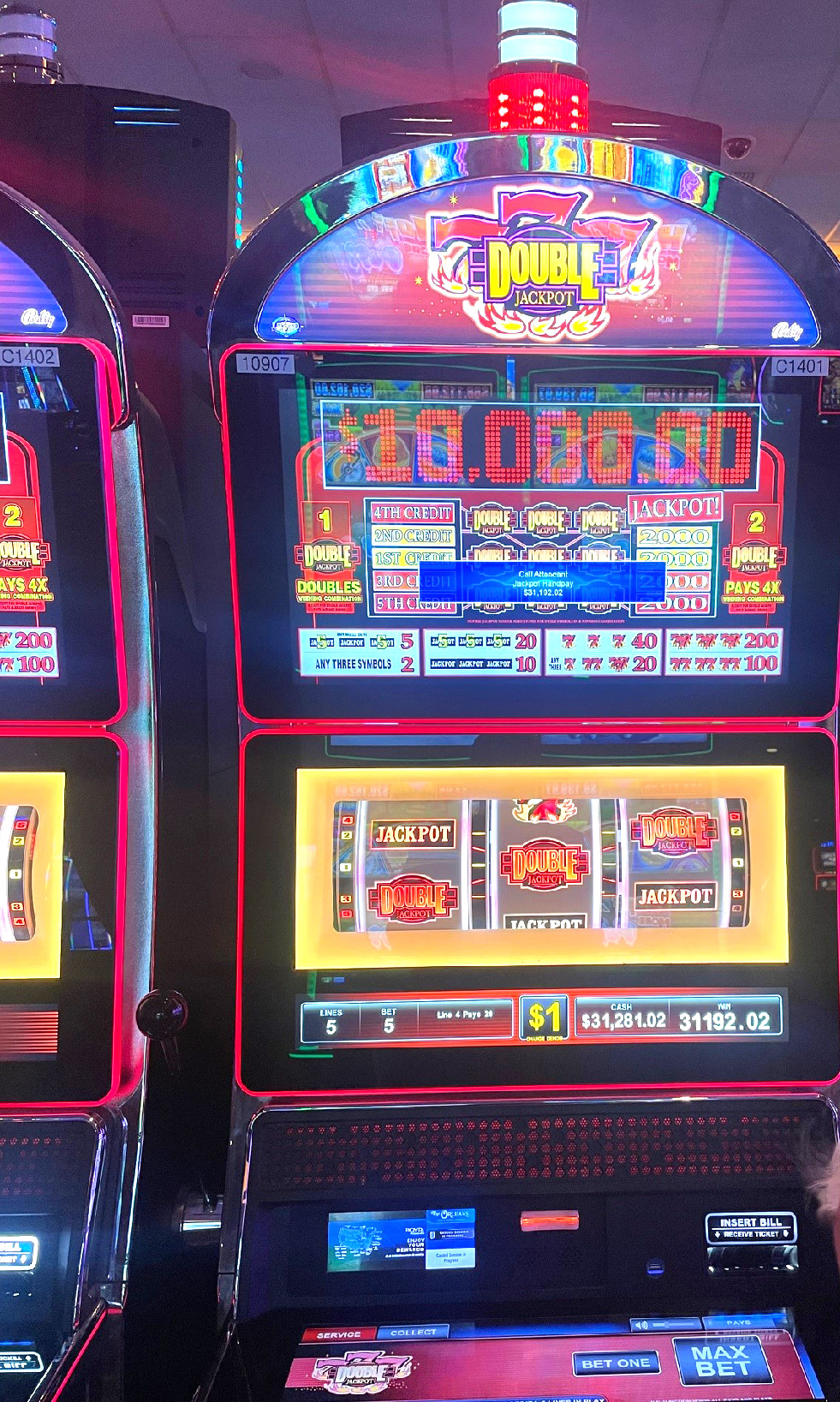 Double 777 Jackpot $31,193