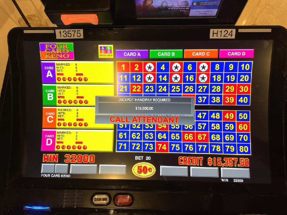 Four-Card-Keno $16,000