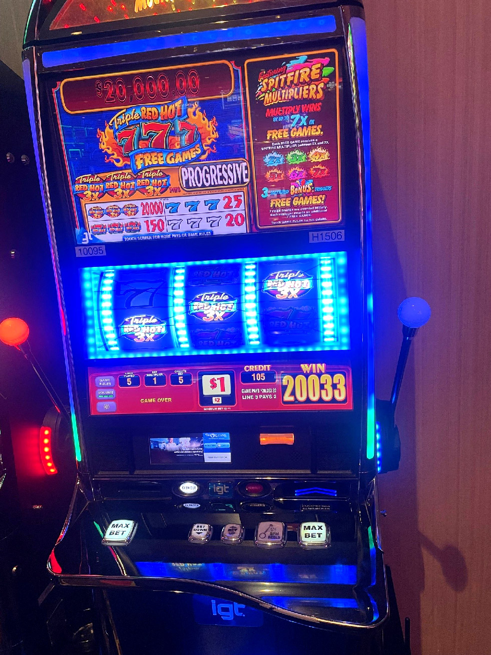 Triple Red Hot $20,034