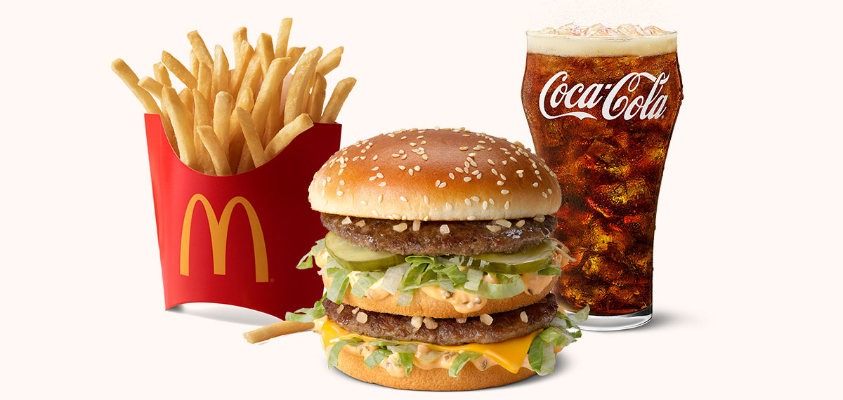 McDonald's Big Mac, Fries, and a Coke