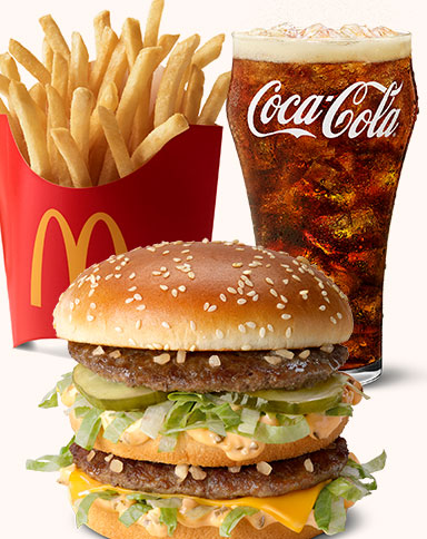 McDonald's Big Mac, Fries, and a Coke