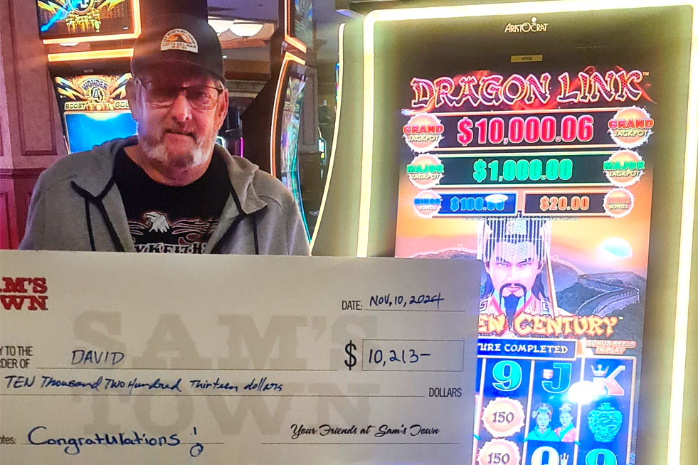 Sam's Town Jackpot Winner David L. $10,213