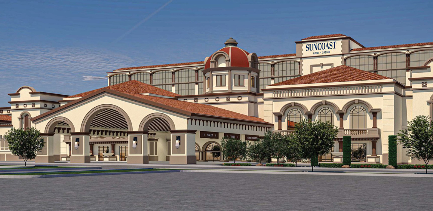 suncoast property exterior with logo on the building