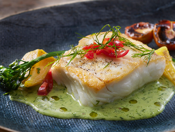 William Bs Pan Seared Halibut