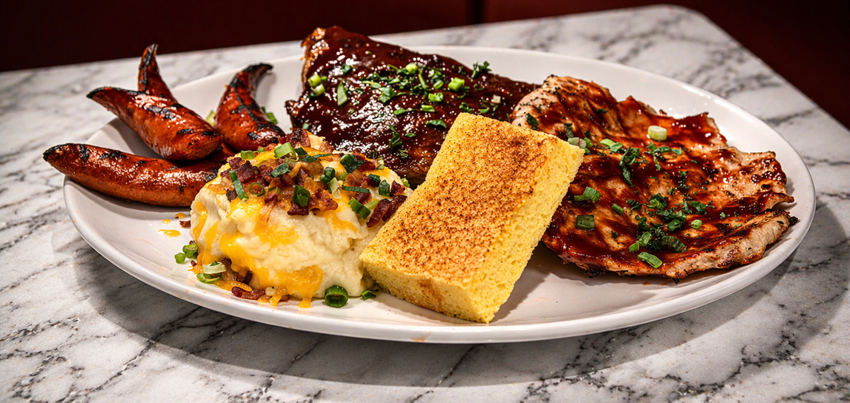 Du-par's Father's Day Special - Three Meat BBQ Platter