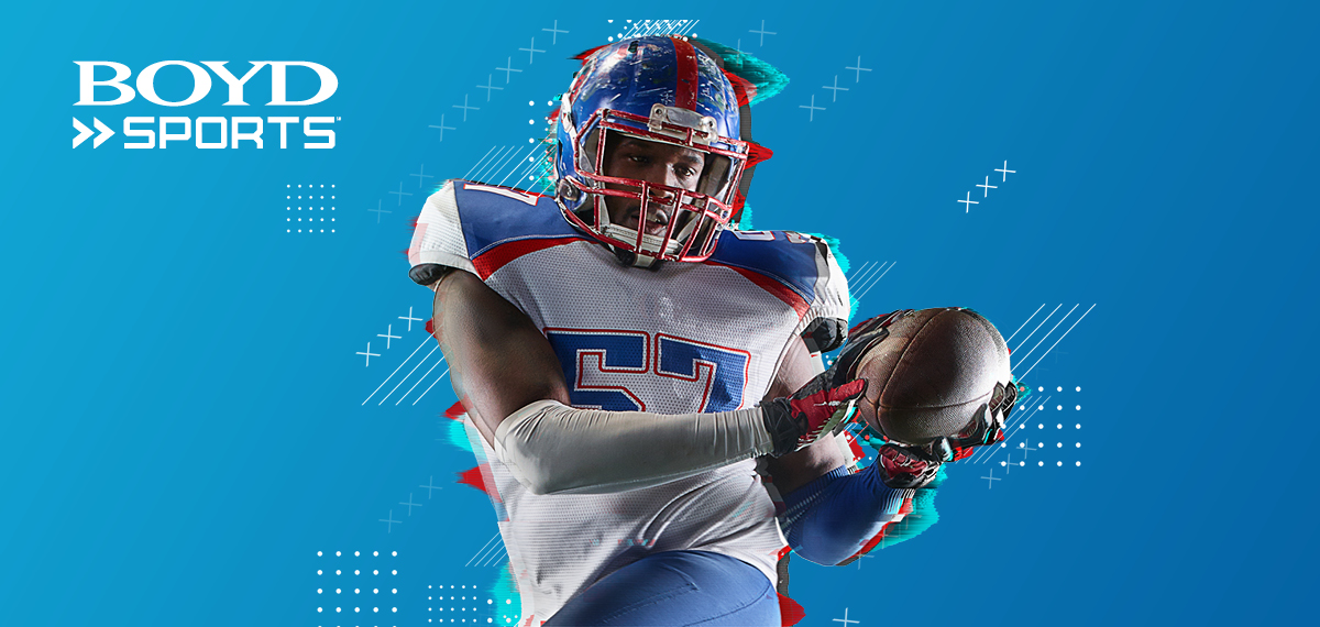 Boyd Sports - Man running catching a football