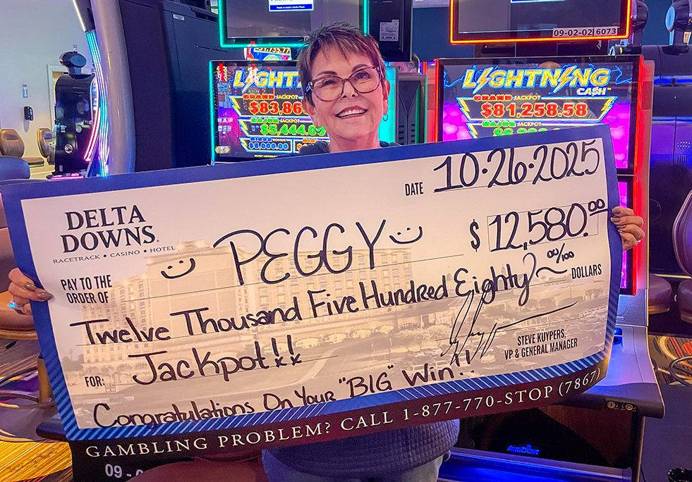 Jackpot Winner Peggy R. $12,580
